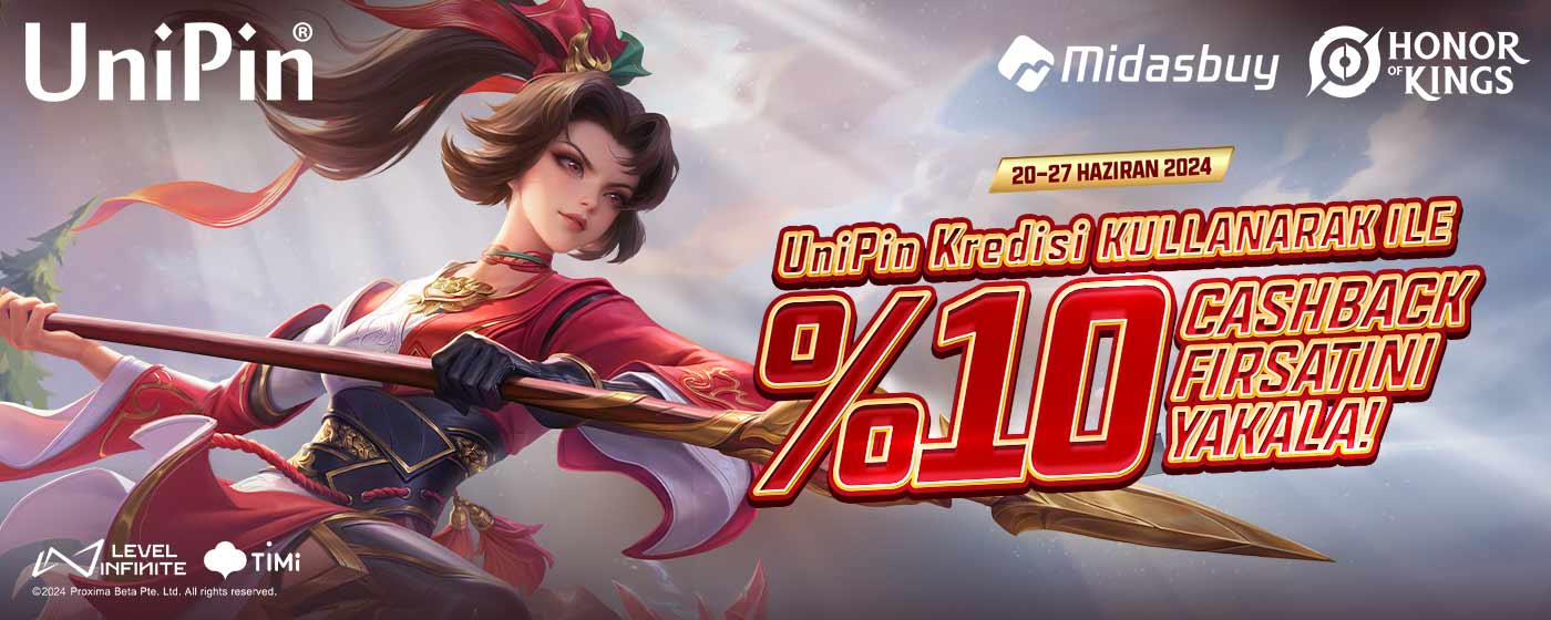 UniPin’de Büyük Fırsat: Honor of Kings  %10 Cashback Kampanyası!